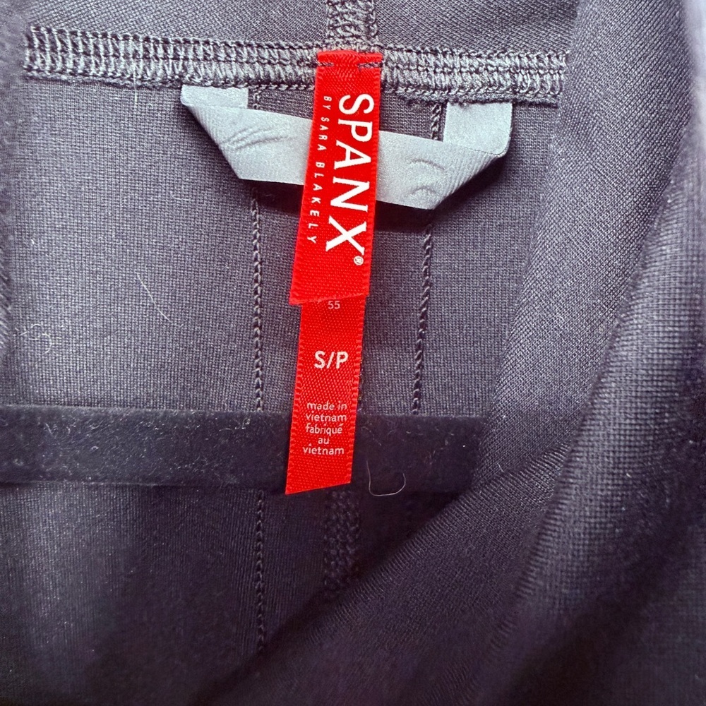 Spanx Black Faux Leather Sleeve Wrap Jacket Small - Picture 6 of 10